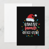 サンタのお気に入りのオフィススタッフのクリスマスライトの楽しみ 招待状 (正面/裏面)