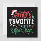 サンタのお気に入りのオフィスチームのクリスマス楽しい仕事 シーズンカード (正面)