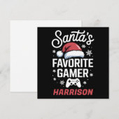 サンタのお気に入りのゲーマー - カスタマイズされたゲーミングクリスマス シーズンカード (正面/裏面)
