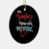 サンタのお気に入りのナースクリスマステソスコープ セラミックオーナメント (右)