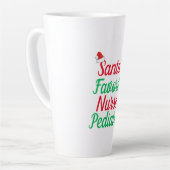 サンタのお気に入りのナースクリスマス感謝 カフェラテマグ (左アングル)