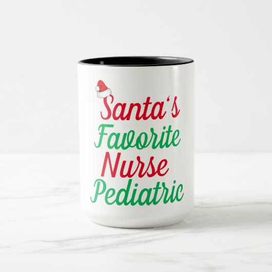サンタのお気に入りのナースクリスマス感謝 マグカップ (中央)