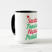 サンタのお気に入りのナースクリスマス感謝 マグカップ (正面左)