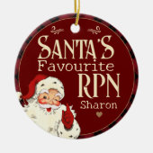 サンタのお気に入りのナース用RPN セラミックオーナメント (正面)