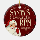 サンタのお気に入りのナース用RPN セラミックオーナメント (裏面)