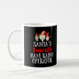 サンタのお気に入りのハム無線操縦士クリスマスグノーム コーヒーマグカップ