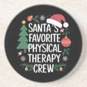サンタのお気に入りのフィジカルセラピークルー・クリスマス コースター (正面)