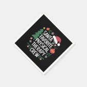 サンタのお気に入りのフィジカルセラピークルー・クリスマス スタンダードカクテルナプキン (角)