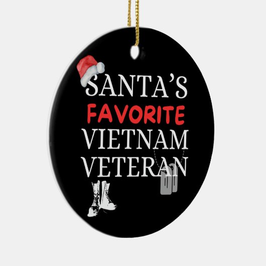 サンタのお気に入りのベトナム戦争の退役軍人 セラミックオーナメント (右)