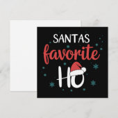 サンタのお気に入りのホー クリスマスマッチング ホリデー シーズンカード (正面/裏面)