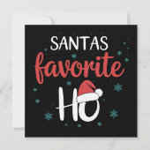サンタのお気に入りのホー クリスマスマッチング ホリデー シーズンカード (正面)