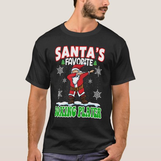 サンタのお気に入りのボクシング選手ダビングSanta X m Tシャツ (正面)