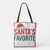 サンタのお気に入りのレギンス トートバッグ (裏面)