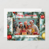 サンタのお気に入りの写真フレーム シーズンポストカード (正面/裏面)