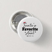 サンタのお気に入りの叔母クリスマス 缶バッジ (正面&裏面)