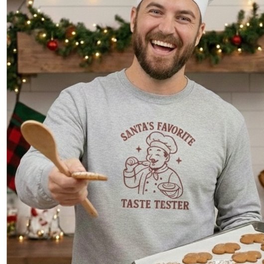 サンタのお気に入りの味テスター長袖 Tシャツ