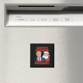 サンタのお気に入りの大統領 サンタトランプダンス クリス マグネット (インサイチュ (食洗機))