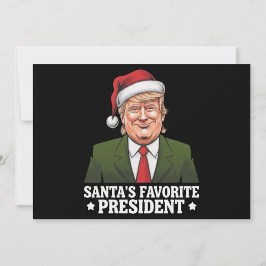 サンタのお気に入りの大統領 面白いトランプ クリスマス (正面)