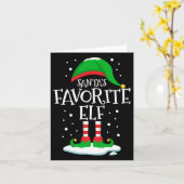 サンタのお気に入りの小妖精や小人クリスマスファミリーマッチングクマ カード (黄色い花)