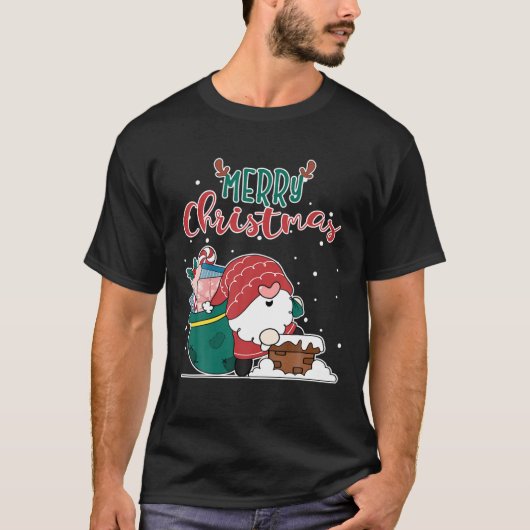 サンタのお気に入りの格言ぶら下がったと私のグノーミーさん Tシャツ (正面)
