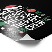 サンタのお気に入りの理学療法チーム クリスマス フォトプリント            (角)