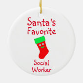 サンタのお気に入りの社会人陶芸オーナメント セラミックオーナメント (裏面)