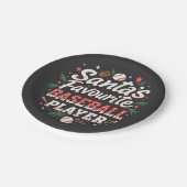 サンタのお気に入りの野球選手クリスマスツリー ペーパープレート (アングル)