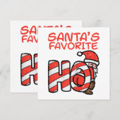 サンタのお気に入りの面白いいたずらな大人のクリスマス Xmas 招待状 (正面/裏面)