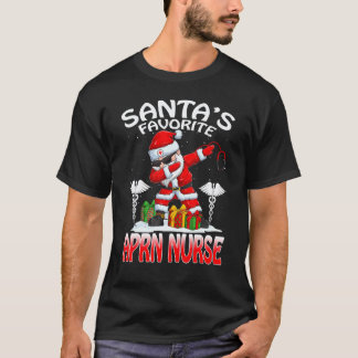 サンタのお気に入りエプロンナースクリスマスマッチングコス Tシャツ