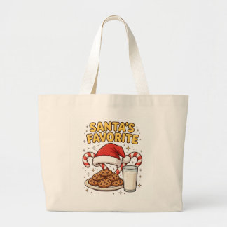 サンタのお気に入りクリスマストートバッグ ラージトートバッグ