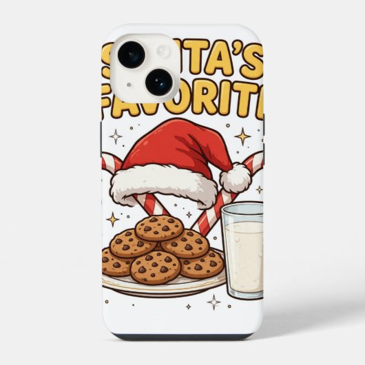 サンタのお気に入り クリスマス iPhone カー iPhoneケース (裏面)