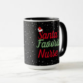 サンタのお気に入りNICUナースクリスマスナース学生 マグカップ (正面右)