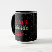 サンタのお気に入りNICUナースクリスマスナース学生 マグカップ (正面左)