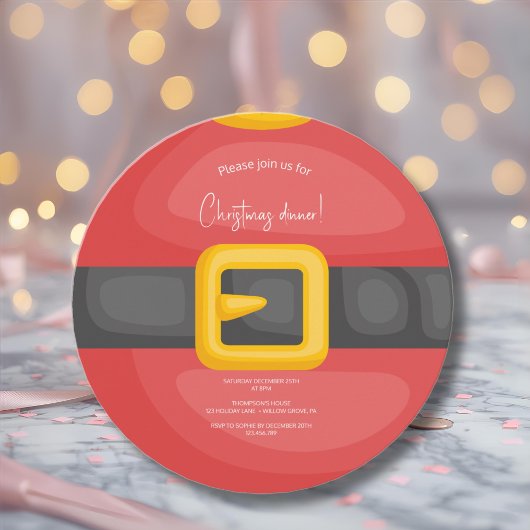 サンタのお腹のクリスマス 招待状