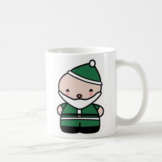 サンタのかわいい緑のマグ私の一番最初のクリスマス コーヒーマグカップ (右)