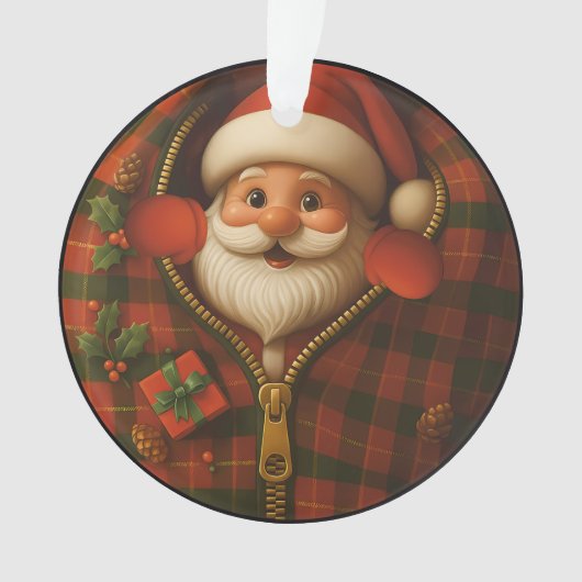 サンタのこんにちは あったかクリスマスオーナメント オーナメント (正面)