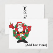 サンタのすする招待状、[文字をここに加えて下さい] 招待状 (正面/裏面)