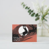 サンタのそりおよびトナカイのシルエット 名刺 (スタンド正面)