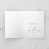 サンタのそりおよび木のシルエット シーズンカード (内部)