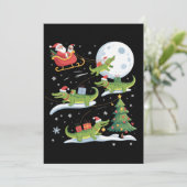 サンタのそりで旅するワニ クリスマス 楽しい Xmas (スタンド正面)
