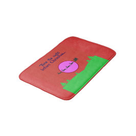 サンタのそりとトルーストのトナカイ飛んでいる バスマット