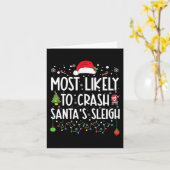 サンタのそりのクリスマスを台無しにしそうである カード (黄色い花)