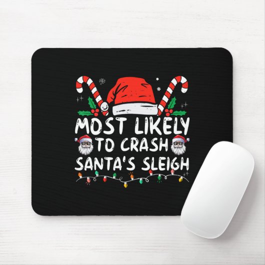 サンタのそりのクリスマスジョークを飛ばす可能性が最も高い マウスパッド (マウス)