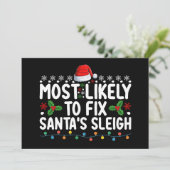 サンタのそりのクリスマスホリダを修理する可能性が最も高い 招待状 (スタンド正面)