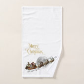 サンタのそりの乗車 バスタオルセット (ハンドタオル)