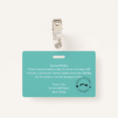 サンタのそりの運転免子供へ許 バッジ (裏面クリップ)