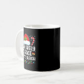 サンタのそりをレーシングする一家のクリスマス コーヒーマグカップ (正面左)