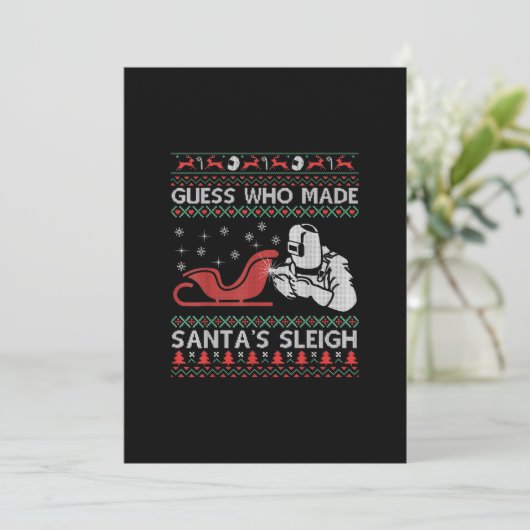 サンタのそりを作ったのは誰か|ウェルおもしろいダー贈答品 案内状 (スタンド正面)