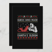 サンタのそりを作ったのは誰か|ウェルおもしろいダー贈答品 案内状 (正面/裏面)