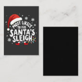 サンタのそりを修理する可能性が最も高いハンドマン Xmas ノートカード (正面/裏面)